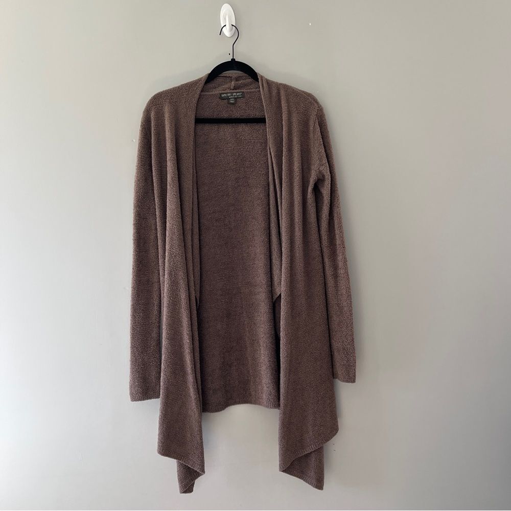 Barefoot Dreams Bamboo Chic Lite Open Draped Front Waterfall Cardigan Sweater